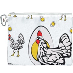 Roseanne Chicken Canvas Cosmetic Bag (xxxl) by EvgeniaEsenina