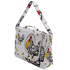 Roseanne Chicken, Retro Chickens Box Up Messenger Bag by EvgeniaEsenina