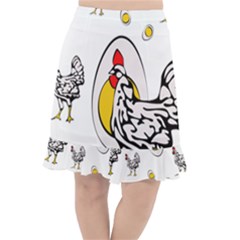 Roseanne Chicken Fishtail Chiffon Skirt