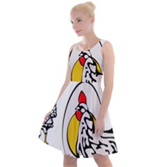 Roseanne Chicken Knee Length Skater Dress