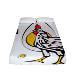 Roseanne Chicken, Retro Chickens Fitted Sheet (full/ Double Size) by EvgeniaEsenina