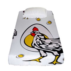 Roseanne Chicken, Retro Chickens Fitted Sheet (single Size)