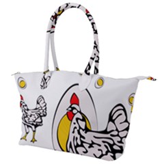 Roseanne Chicken, Retro Chickens Canvas Shoulder Bag by EvgeniaEsenina