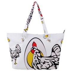 Roseanne Chicken, Retro Chickens Full Print Shoulder Bag by EvgeniaEsenina