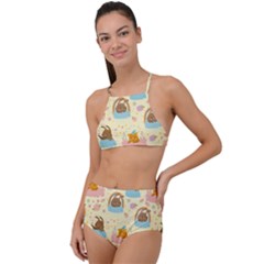 I Am Sleepy High Waist Tankini Set by designsbymallika