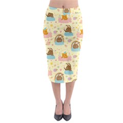 I Am Sleepy Midi Pencil Skirt