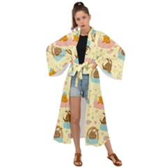 I Am Sleepy Maxi Kimono