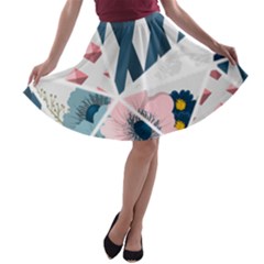 Patchwork  A-line Skater Skirt by designsbymallika