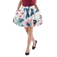Patchwork  A-line Pocket Skirt by designsbymallika