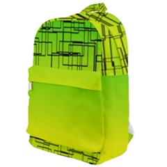 Geometrical Lines Pattern, Asymmetric Blocks Theme, Line Art Classic Backpack by Casemiro