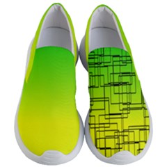 Geometrical Lines Pattern, Asymmetric Blocks Theme, Line Art Women s Lightweight Slip Ons by Casemiro