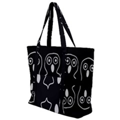 ookpiks ghosts Zip Up Canvas Bag