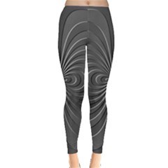 Abstract Metallic Spirals, Silver Color, Dark Grey, Graphite Colour Leggings  by Casemiro