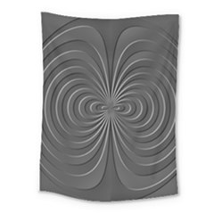 Abstract Metallic Spirals, Silver Color, Dark Grey, Graphite Colour Medium Tapestry by Casemiro