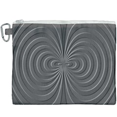 Abstract Metallic Spirals, Silver Color, Dark Grey, Graphite Colour Canvas Cosmetic Bag (xxxl) by Casemiro