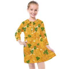 When Cheese Is Love Kids  Quarter Sleeve Shirt Dress by designsbymallika