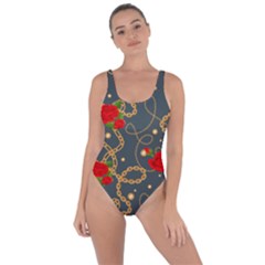 Golden Chain Pattern Rose Flower 2 Bring Sexy Back Swimsuit by designsbymallika