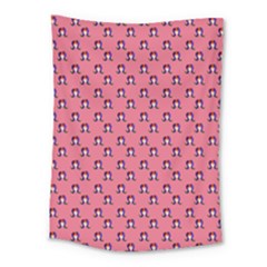 60s Ombre Hair Girl Pink Medium Tapestry