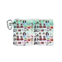 Kawaii Collage Green Ombre Canvas Cosmetic Bag (Small) View1