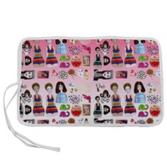 Kawaii Collage Pink Ombre Pen Storage Case (l)