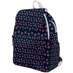 Peach Purple Daisy Flower Teal Top Flap Backpack by snowwhitegirl