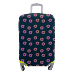 Peach Purple Daisy Flower Teal Luggage Cover (small)