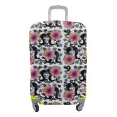 60s Girl Floral White Luggage Cover (small) by snowwhitegirl