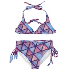 Triangle Mandala Pattern Kids  Classic Bikini Set by designsbymallika