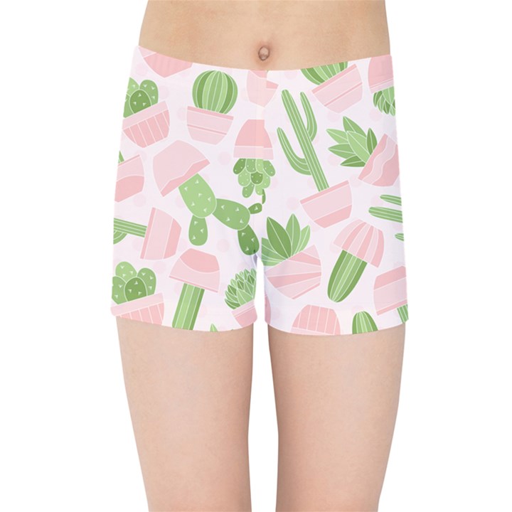 Cactus Pattern Kids  Sports Shorts