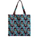 Braids Doll Daisies Blue Zipper Grocery Tote Bag View1