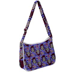 Braids Doll Daisies Purple Zip Up Shoulder Bag by snowwhitegirl