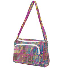 Colorful Shapes Texture                                                 Front Pocket Crossbody Bag by LalyLauraFLM