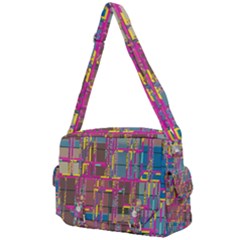 Colorful Shapes Texture                                                Buckle Multifunction Bag by LalyLauraFLM