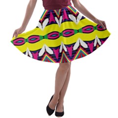 Colorful Shapes                                                   A-line Skirt by LalyLauraFLM