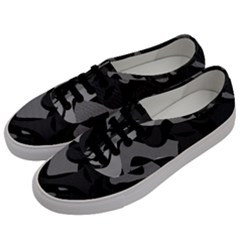 Trippy, Asymmetric Black And White, Paint Splash, Brown, Army Style Camo, Dotted Abstract Pattern Men s Classic Low Top Sneakers