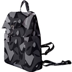 Trippy, Asymmetric Black And White, Paint Splash, Brown, Army Style Camo, Dotted Abstract Pattern Buckle Everyday Backpack by Casemiro