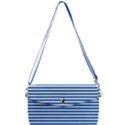 Classic marine stripes pattern, retro stylised striped theme Removable Strap Clutch Bag View1