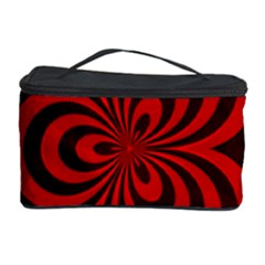 Spiral Abstraction Red, Abstract Curves Pattern, Mandala Style Cosmetic Storage by Casemiro