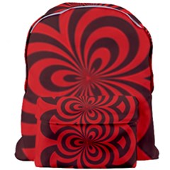 Spiral Abstraction Red, Abstract Curves Pattern, Mandala Style Giant Full Print Backpack