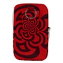 Spiral Abstraction Red, abstract curves pattern, mandala style Waist Pouch (Large) View2