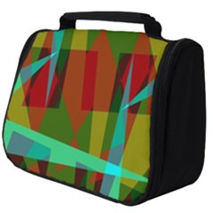 Rainbow Colors Palette Mix, Abstract Triangles, Asymmetric Pattern Full Print Travel Pouch (big) by Casemiro