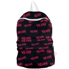 Yeah Word Motif Print Pattern Foldable Lightweight Backpack by dflcprintsclothing