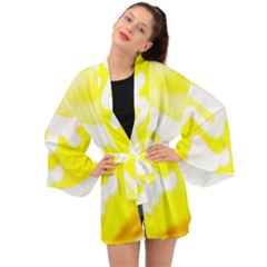 Golden Yellow Rose Long Sleeve Kimono