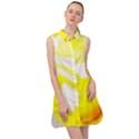 Golden Yellow Rose Sleeveless Shirt Dress View1