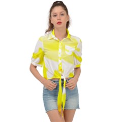 Golden Yellow Rose Tie Front Shirt  by Janetaudreywilson