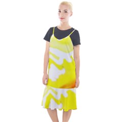 Golden Yellow Rose Camis Fishtail Dress