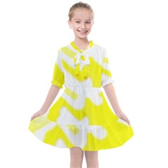 Golden Yellow Rose Kids  All Frills Chiffon Dress by Janetaudreywilson