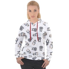 Cute Seamless Pattern With Koala Panda Bear Women s Overhead Hoodie by Amaryn4rt