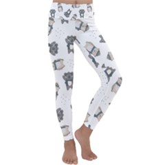 Cute Seamless Pattern With Koala Panda Bear Kids  Lightweight Velour Classic Yoga Leggings by Amaryn4rt