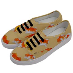 Gold Fish Seamless Pattern Background Men s Classic Low Top Sneakers by Amaryn4rt